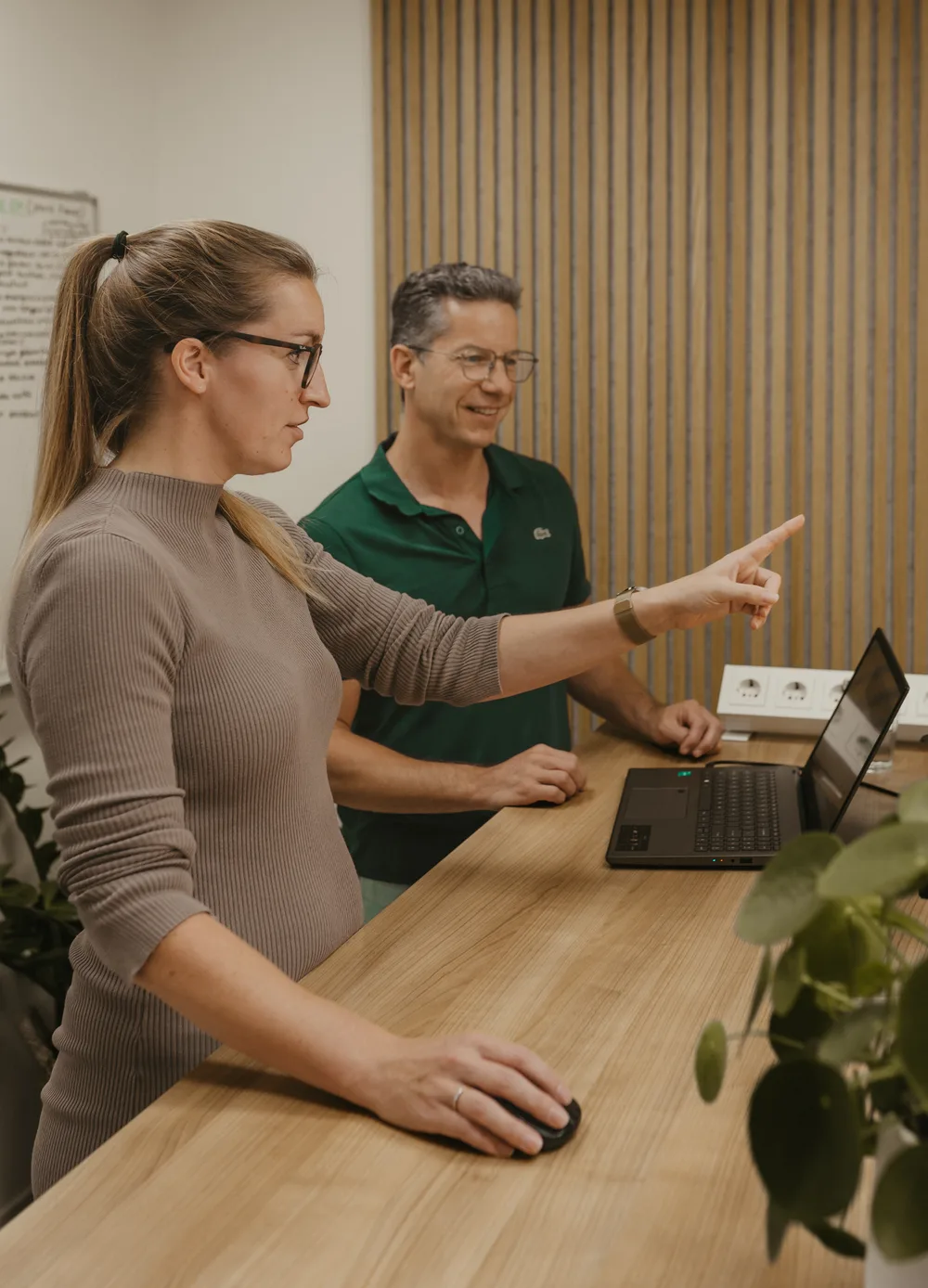 Simone going through a configurator with a client